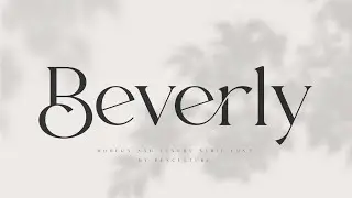 Beverly Font | Font | Free Font | Display Font | Script Font