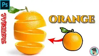 How to Make a Sliced Orange  in Photoshop | Photoshop tutorials