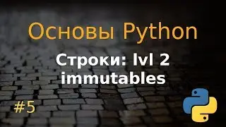 Основы Python #5: строки lvl 2, неизменяемые объекты
