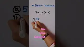 Brain Teaser #shorts #algebra #mathsquiz