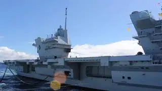 HMS QUEEN ELIZABETH Replenishment at Sea (RAS)