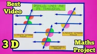 #Parallel lines and it's transversal#Corresponding and Alternet Angles#Maths working model#Project 👍