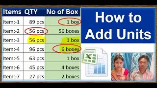 How to add units/ text with Number in Excel | Basic Excel | Add pcs Symbol in Excel