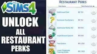 How To Use Restaurant Perk Cheats (Unlock All Perks Cheat) - The Sims 4