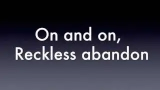 Blink-182 - Reckless Abandon [Lyrics]
