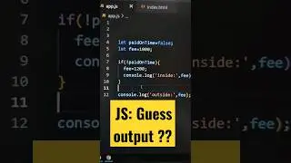 Let keyword in ES6 JavaScript Interview Question -2 short  #javascript #interview #react