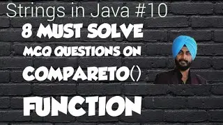 Strings in Java**10 ||Must solve MCQ on Compare to() function of Java || Java Programming