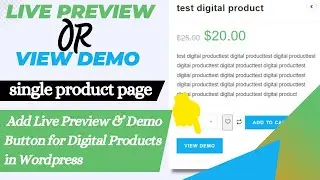 How to add live preview or view demo button in WordPress on single product page for digital products