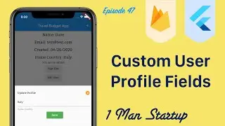 (Ep 47) Flutter: How to Add Custom User Profile Fields & Admin User Type With Firestore