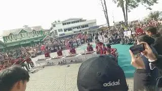 Pupils from a school showcasing their musical talents with Tibetan instruments at Darjeeling Mall
