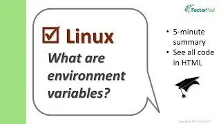 What are Linux environment variables? | Linux Tutorial for Beginners