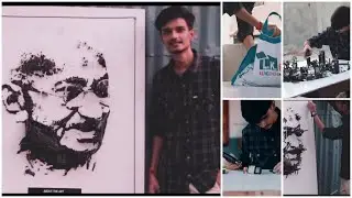Guwahati boy creates portrait of Mahatma Gandhi useing mobile phone | Rahul Pareek |