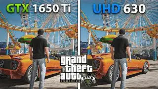 GTA 5 Enhanced | GTX 1650 Ti vs UHD 630 | Side-by-Side Comparison