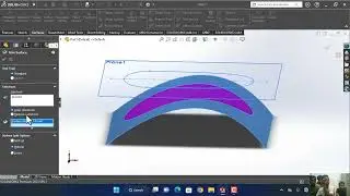 Solidworks_Surface_Tutorial_Extrude_Trim_planer_Ruled_surface