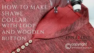 How To Sew Shawl Collar With Loop And Wooden Button ✅  Sewing Tutorial Simple & Easy Tutorial