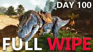 Surviving 100 Days in ARK Ascended PVP! - Full ARK Wipe Movie