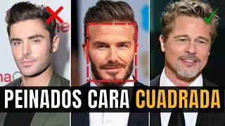 🚨 PEINADOS para hombres de cara CUADRADA - ¡No te peines como NIÑO!