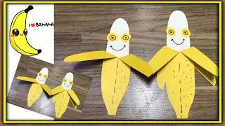 How to make a paper Banana Craft || Nursery Craft Ideas || Yellow day craft activity craft