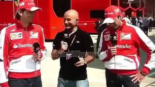 When Fernando Alonso put the Horns to his Friend Lovato.
