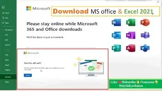 How to install  Excel 2021 | MS-OFFICE 2021 Download and Install | MS-OFFICE Latest Version 2023