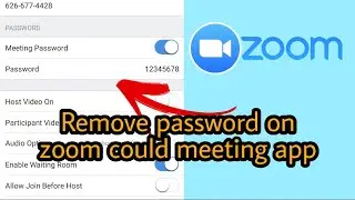 How to remove password in zoom cloud meeting app