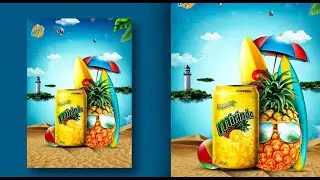 How to design a Mirinda Poster in Photoshop | Tutorial