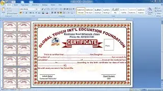 Automatic Certificate design using ms word 2019 | Part 2 | how to make certificate design in ms word