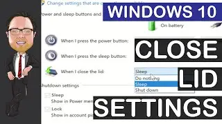 Change What Closing Laptop Lid Does | Windows 10 | 4K