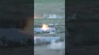 Ukraines M2A2 Bradley crew fire at Russian targets near Donetsk