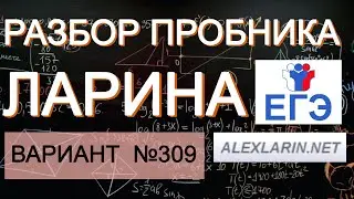 Ларин 309 вариант. Полный разбор. Alexlarin.