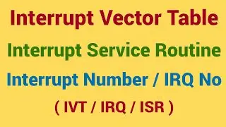 Interrupt Vector table  |Interrupt Service Routine(ISR) |  Interrupt Handler | interrupt number