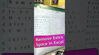 🔥🔥Excel Advance Trick | Remove Extra Spaces in Excel #shorts #ytshorts #excel