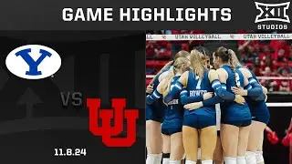 BYU vs. Utah Women's Volleyball Highlights (11.8.24) | 2024 Big 12 Volleyball