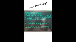 Interview SCCM MECM Client Installation logs 