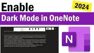 How to Turn On Dark Mode on OneNote | How to Enable Dark Mode in OneNote | Dark Mode for OneNote