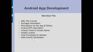 Android Studio Manifest file : part 1