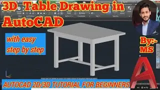 Make 3D Table|| AutoCAD for beginners||#autocad#3dmodeling #autocadforbeginners #technologynaaz