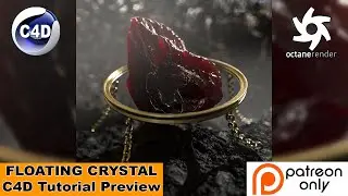 FLOATING CRYSTAL (Cinema 4D - Patreon Tutorial Preview)