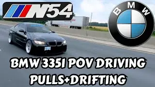 BMW 335I POV Driving Pulls + Drifting