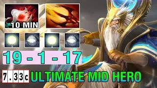 Ultimate Mid Guide [Keeper of The Light] Max Farming 10Min Orchid Roam All Map 19Kills Dota2 7.33C