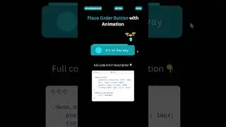 🚀 Smooth Place Order Button with Click Animation | CSS & JS 