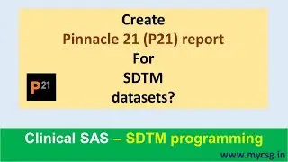 Create P21 report for SDTM datasets