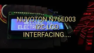 nuvoton n76e003 lcd interface i2c