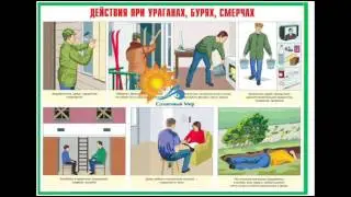 Плакаты Действия населения при стихийных бедствиях 300*410 10 шт цветные - видео презентация.