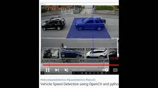 Vehicle Speed Detection using OpenCV and python