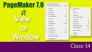 Pagemaker view menu in hindi,Pagemaker window menu in hindi