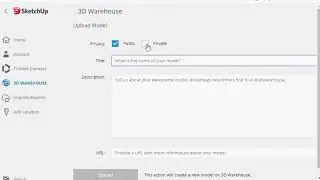 Upload SKP model to 3D Warehouse | SketchUp Free / Shop (Web)