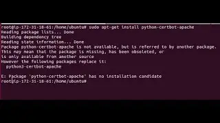 How to solve - Package 'python-certbot-apache' has no installation candidate on Ubuntu 20.04