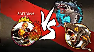 Shadow Fight 2 Saitama Vs Zombie Shark & Mecha Megalodon