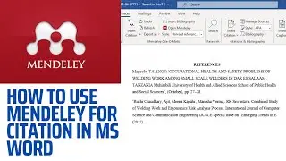 How to do citation using Mendeley Desktop Application